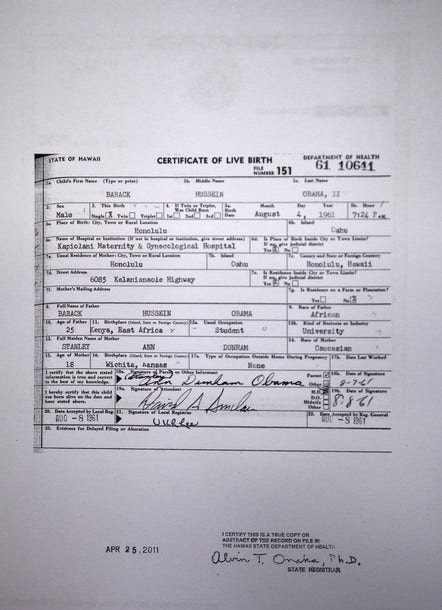 white house obama birth certificate. White House Releases President