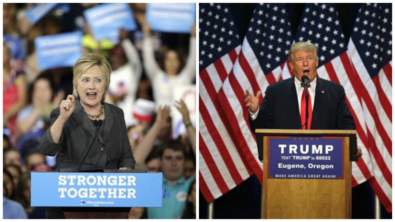 Hillary Clinton And Donald Trump Campaign In Ohio Election