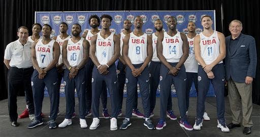 16 Usa Basketball Roster Set Sports